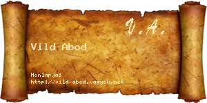 Vild Abod névjegykártya